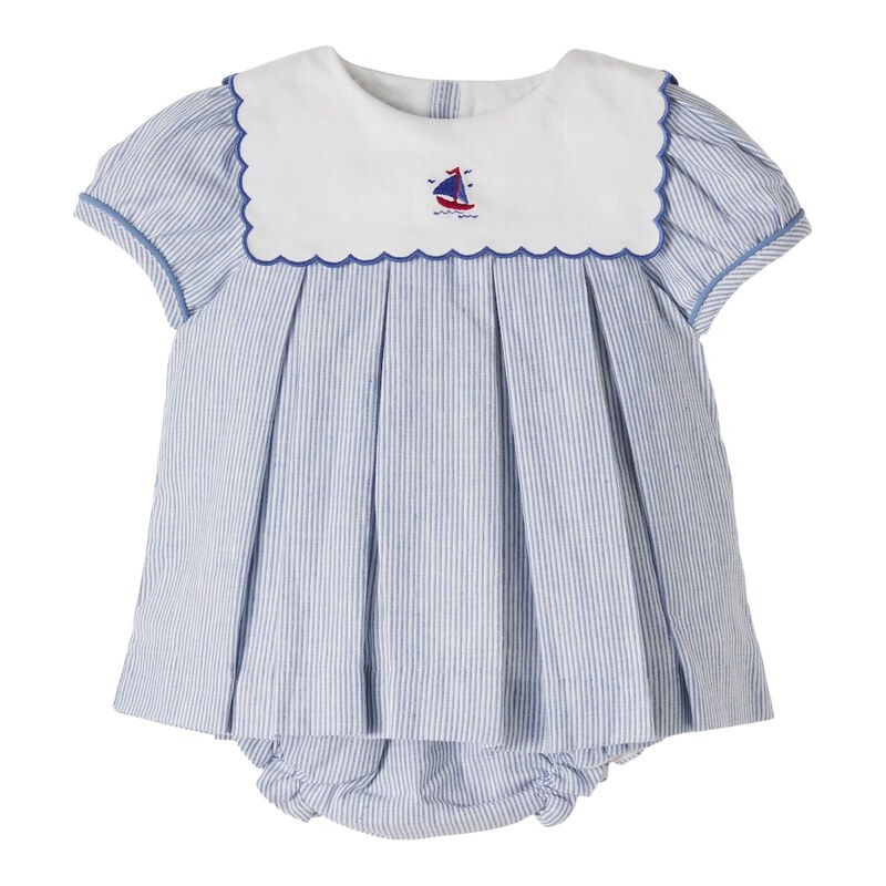 Pepa London Baby striped dress and bloomers set