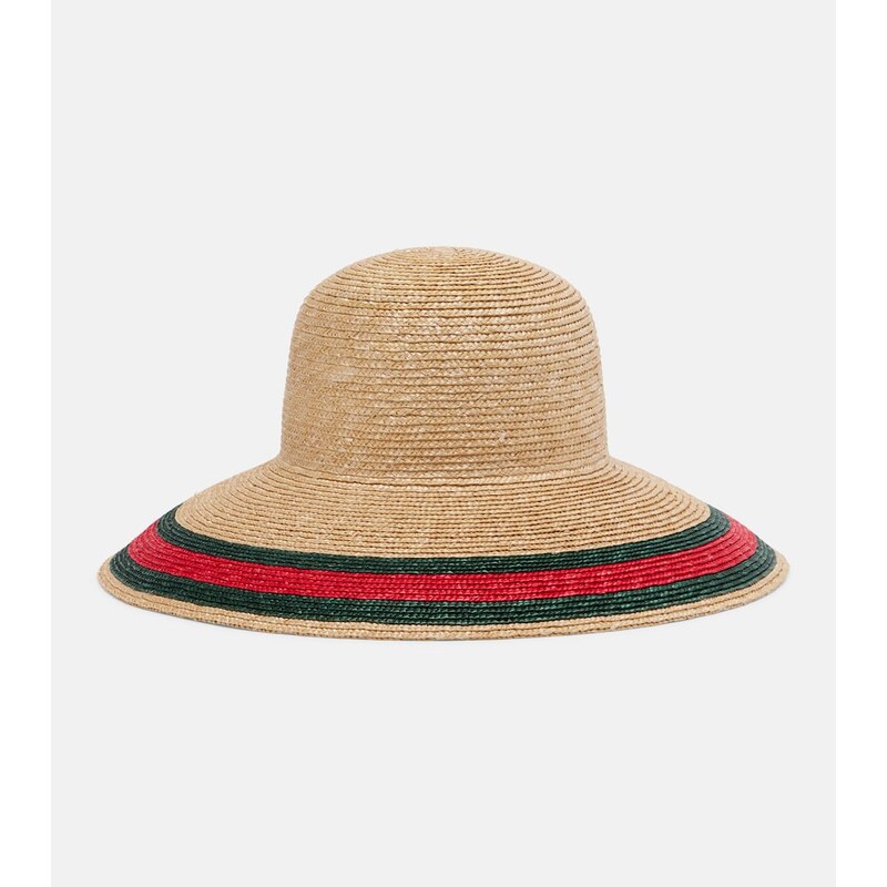 Gucci Web Stripe woven sun hat