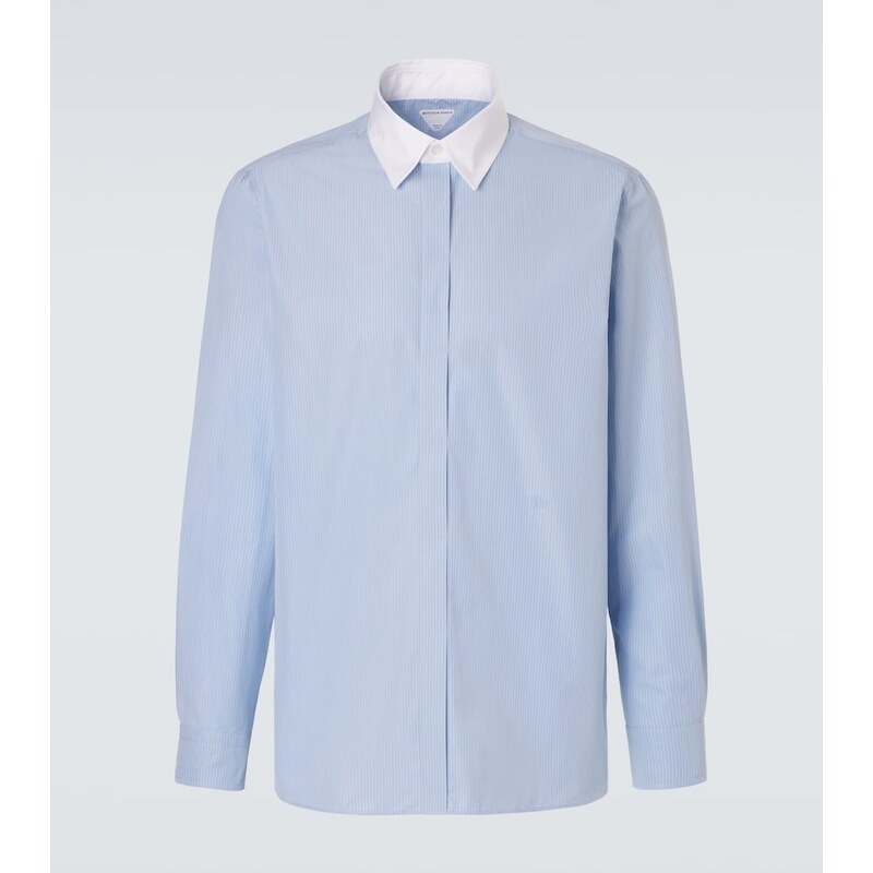 Bottega Veneta Pinstripe cotton poplin shirt