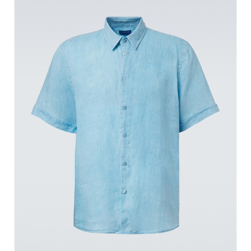Vilebrequin Courbis linen bowling shirt