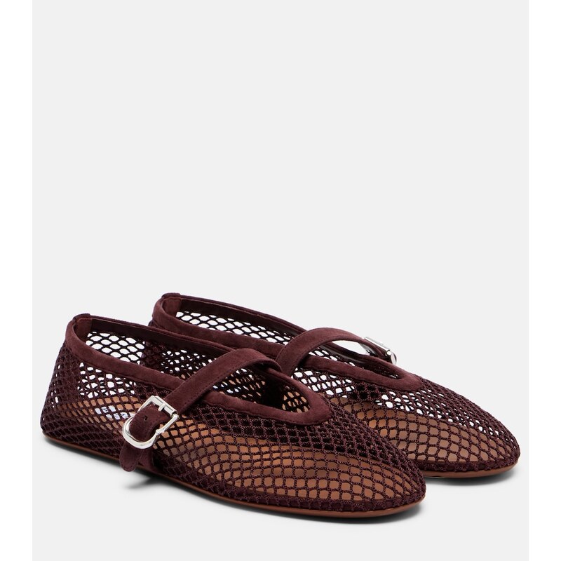Alaïa Ballerine fishnet Mary Jane flats