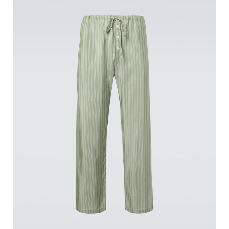 Bode Sylvan striped silk straight pants