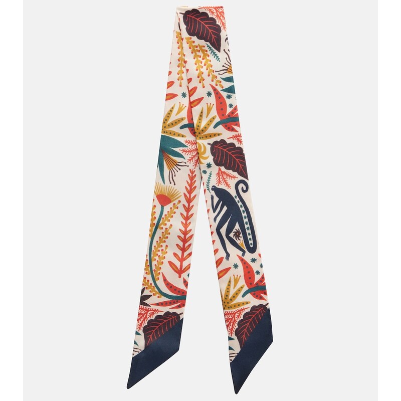 Etro Printed silk twill scarf