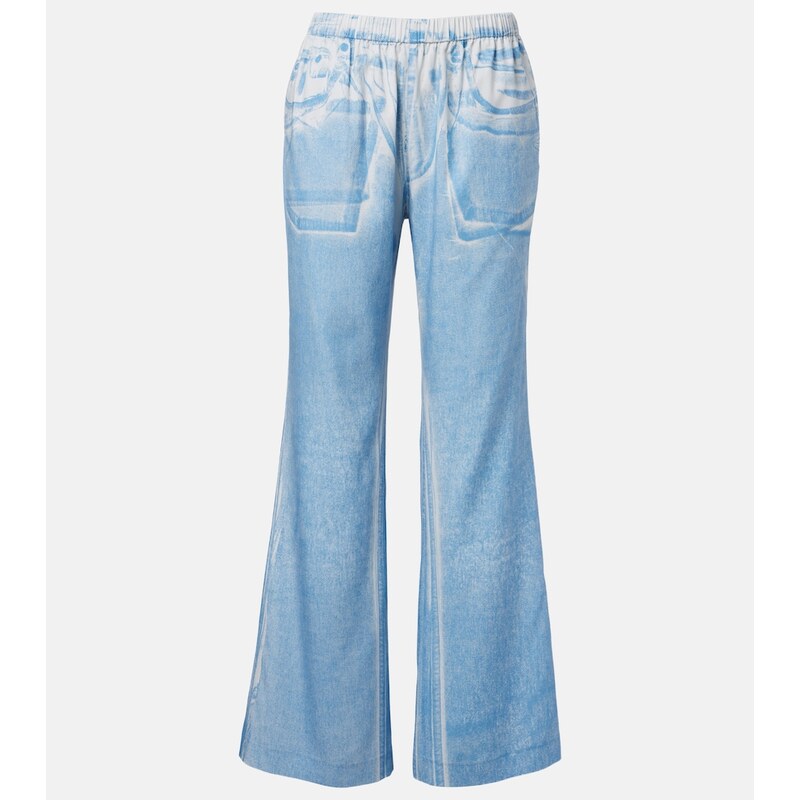 Acne Studios Printed wide-leg pants