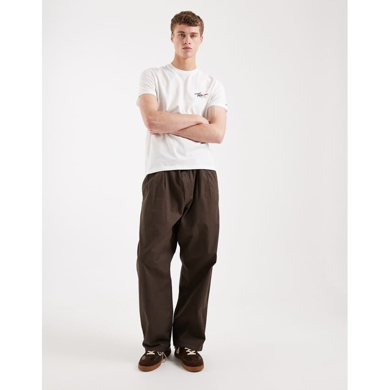 Tommy Jeans chest logo slim fit t-shirt in white