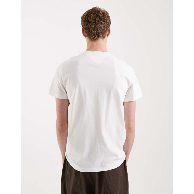 Tommy Jeans chest logo slim fit t-shirt in white