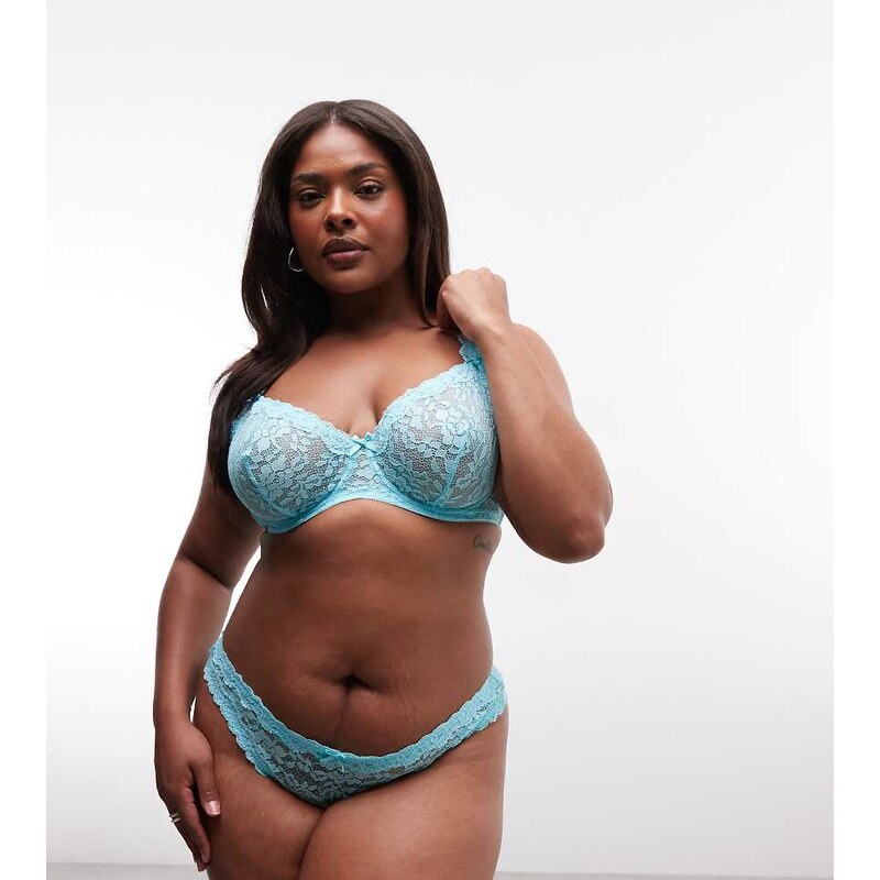 ASOS Curve ASOS DESIGN Curve Hazel all over lace brazilian with lace 115549909