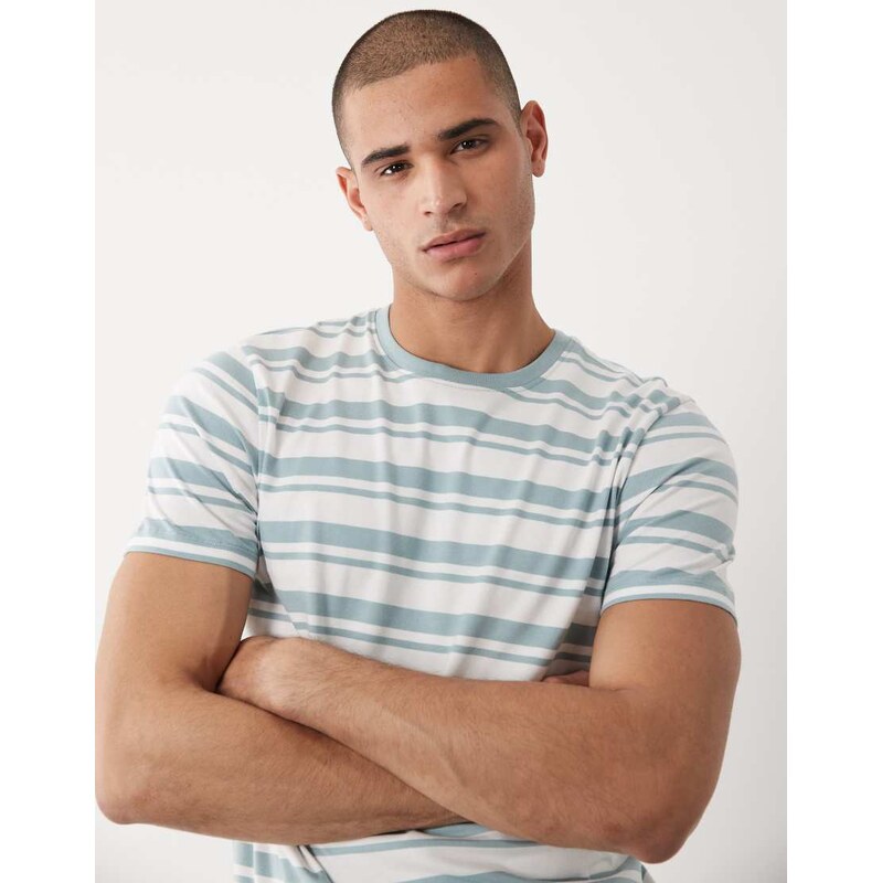 New Look stripe t-shirt in green