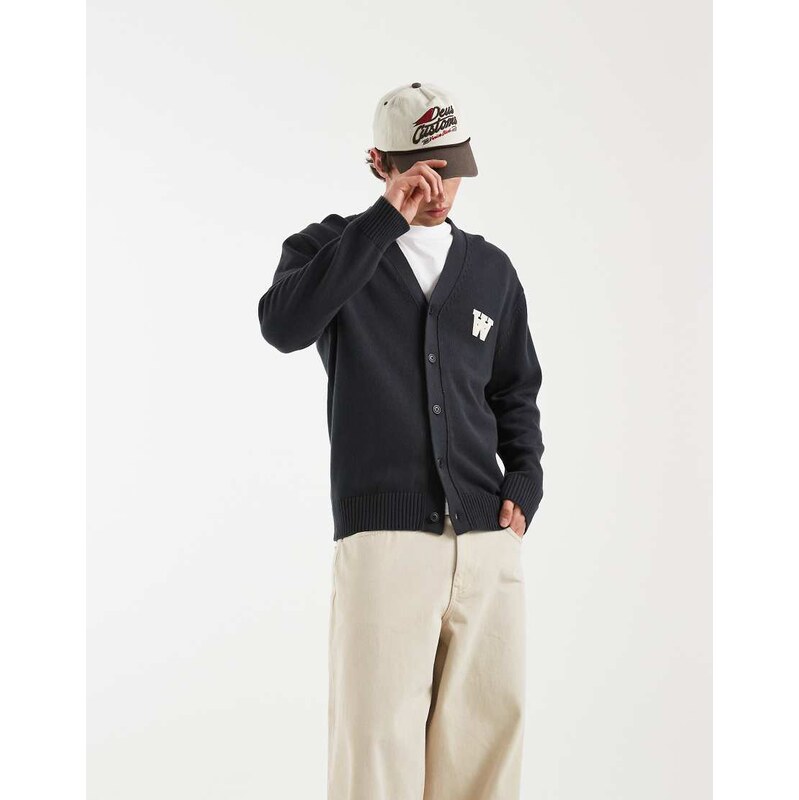 Double A By Wood Wood 100% cotton Tay cardigan with A logo in