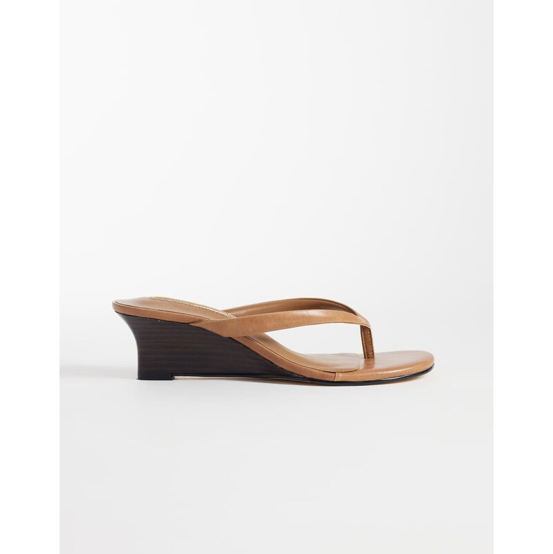 Tony Bianco Edgy heeled wedge sandals in tan vintage-Brown