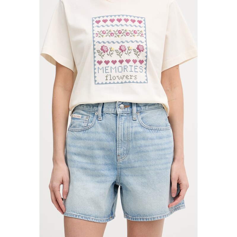 Calvin Klein Jeans šortky dámské džínové 115550913