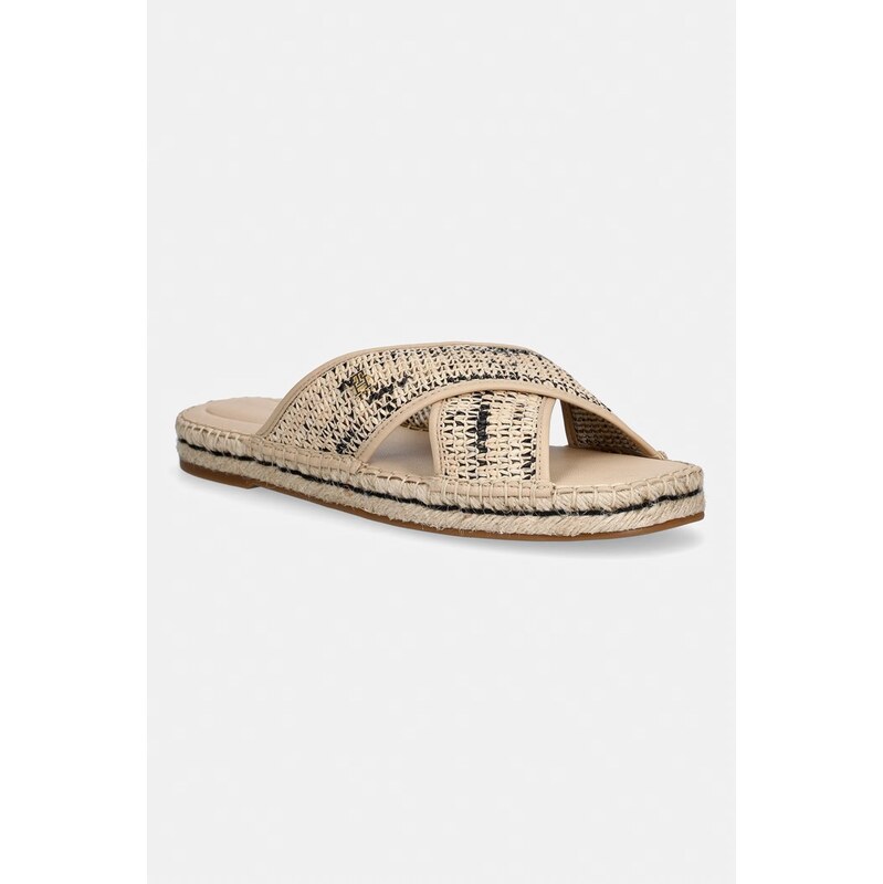 Tommy Hilfiger pantofle dámské ESPADRILLE MULE SANDAL RAFFIA