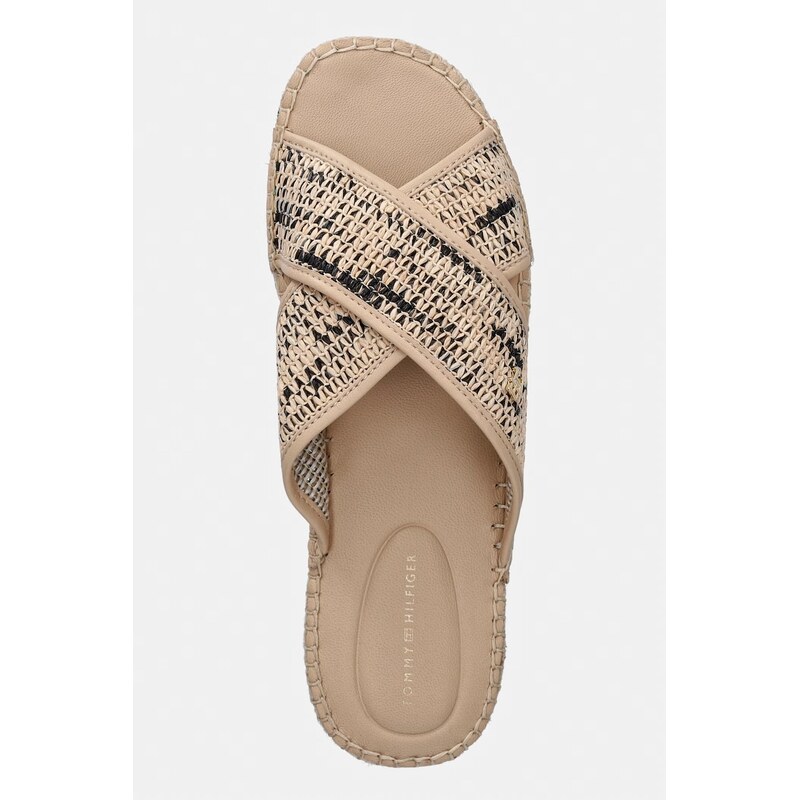 Tommy Hilfiger pantofle dámské ESPADRILLE MULE SANDAL RAFFIA