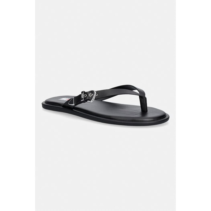 Tommy Jeans žabky dámské kožené TJW FLAT LEATHER SANDALS 115551034