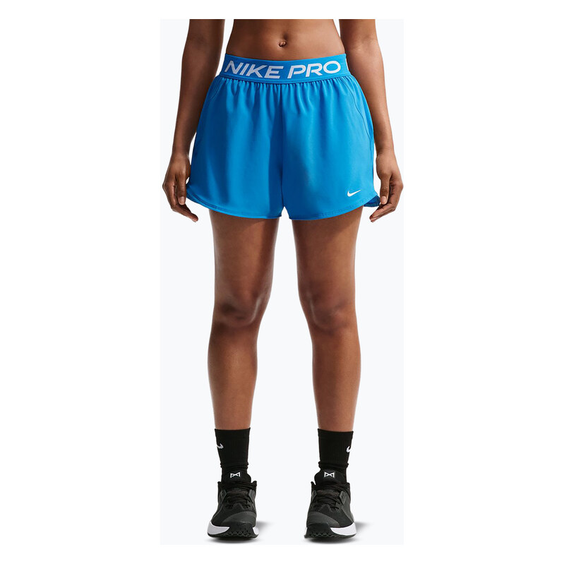 Dámské tréninkové šortky Nike Pro 2in1 light photo blue/white