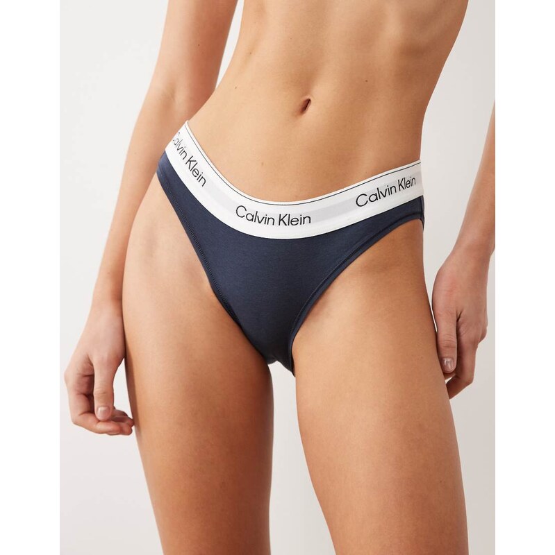 Calvin Klein Icon Cotton Modal bikini briefs in navy 115553124