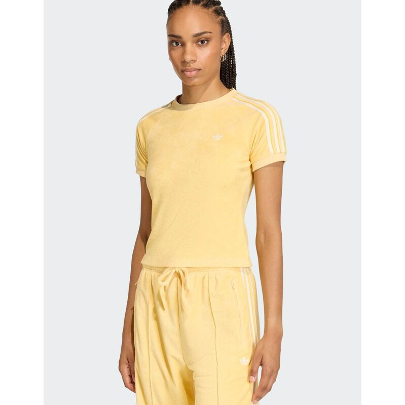 adidas Originals Terry towel cali tee in orange tint