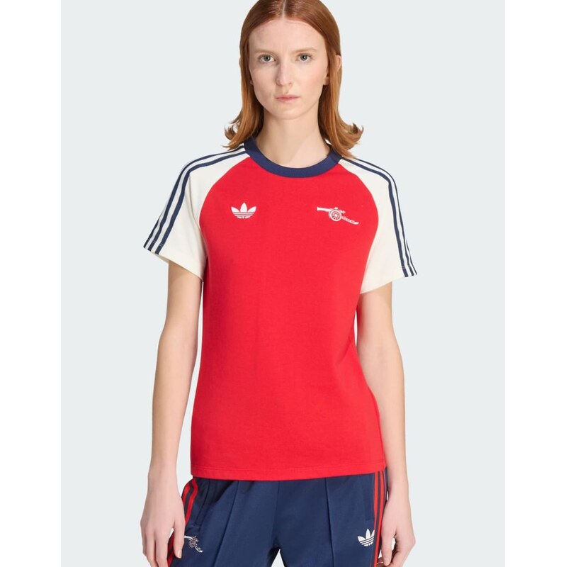 adidas performance Arsenal fc og t-shirt in better scarlet / off white 115553245