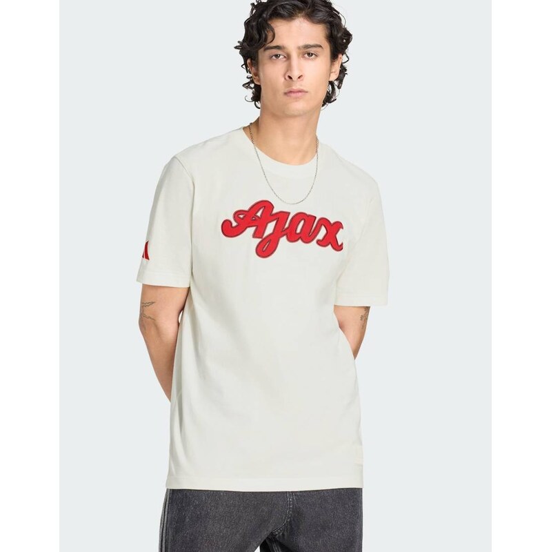 adidas performance Ajax amsterdam us t-shirt in off white
