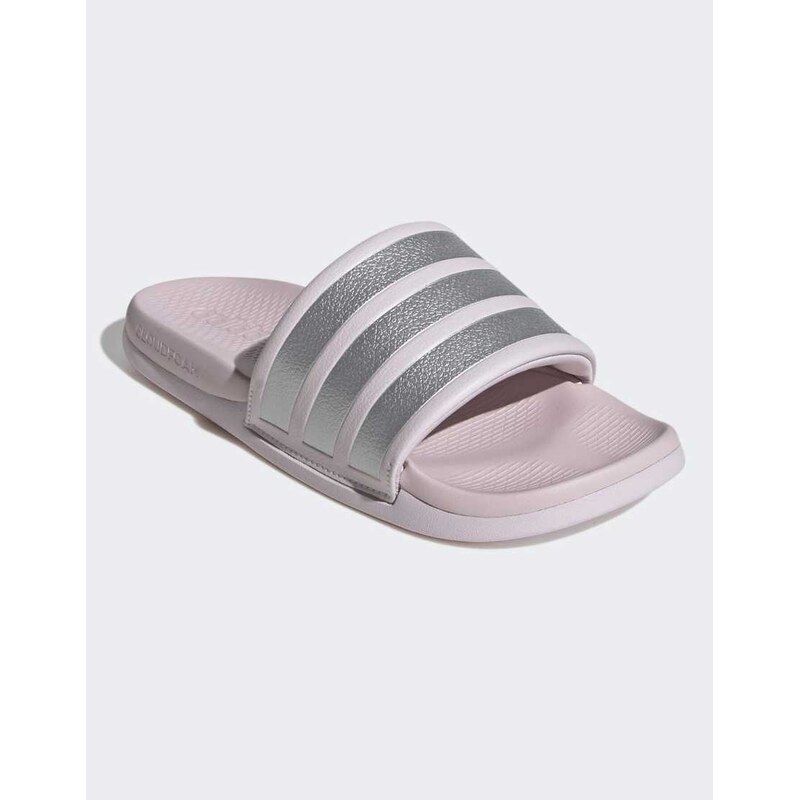 adidas performance Adilette comfort 2.0 slides in almost pink / silver 115553265
