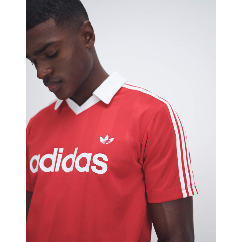 adidas Originals archive engineered jersey in red