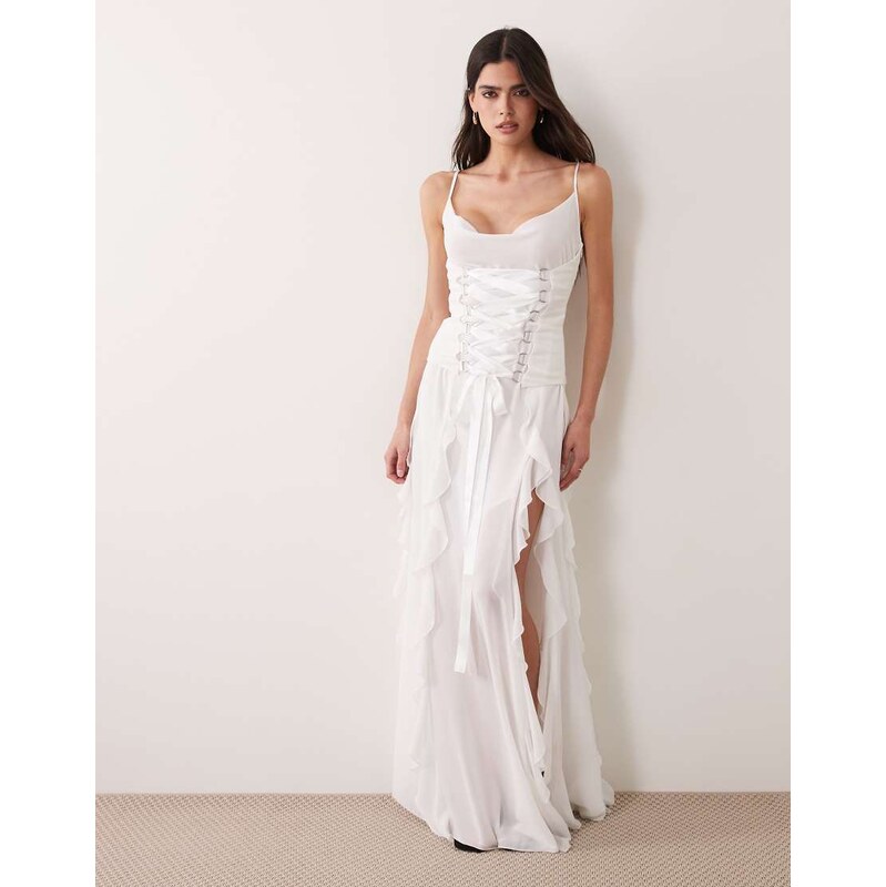 I.AM.GIA Marlette 2.0 chiffon corset lace up ruffle detail maxi