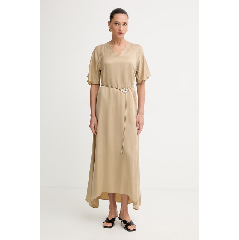 BOSS Orange šaty oversize s cupro C_Derena
