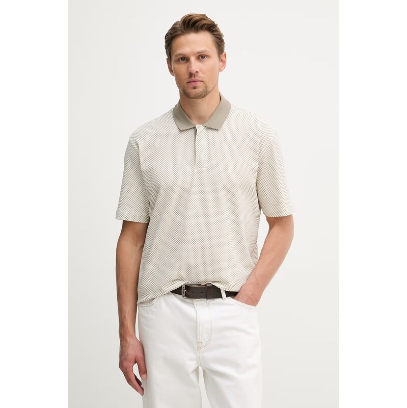 Armani Exchange polo pánské bavlněné s elastanem