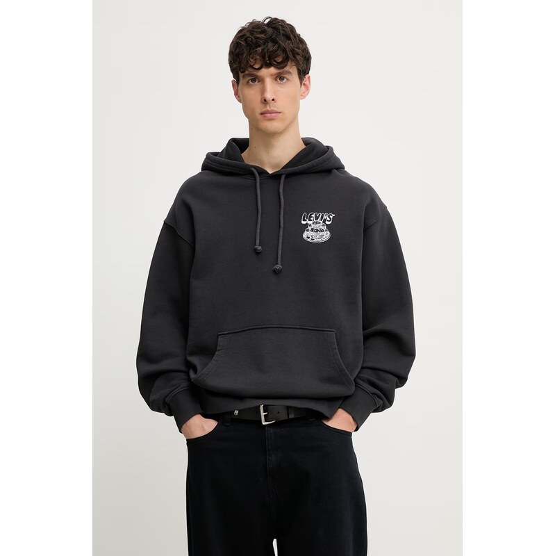 Levi's mikina s kapucí pánská bavlněná LSE_T2 RELAXED GRAPHIC