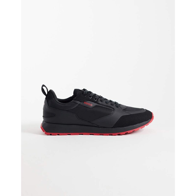 HUGO RED trainers with red lining in black