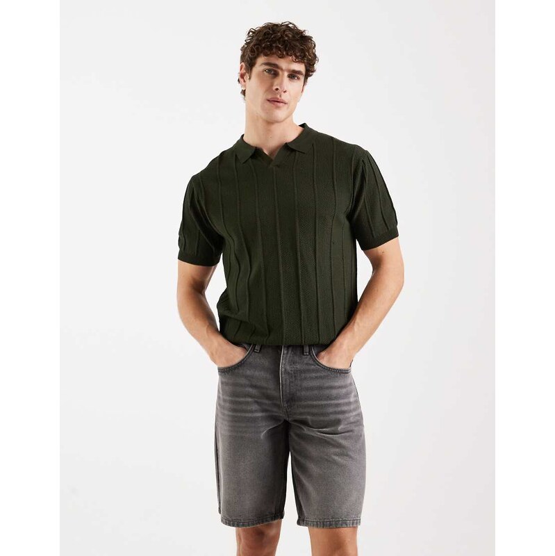 Redefined Rebel Valencia loose fit denim shorts in grey