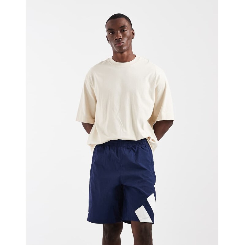 adidas Originals Adicolor GRFX shorts in navy