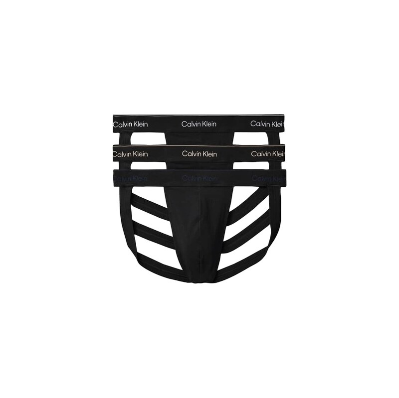 Calvin Klein Icon Cotton Stretch 3 pack jockstraps in black