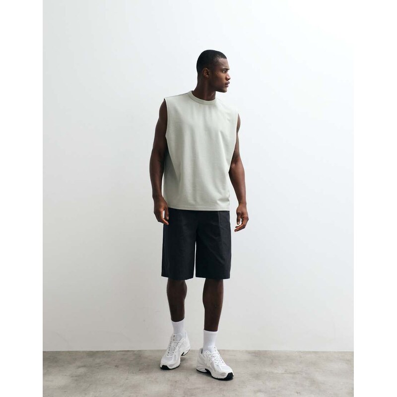 ASOS DESIGN breatheMAX heavyweight oversized tank in light green cotton blend