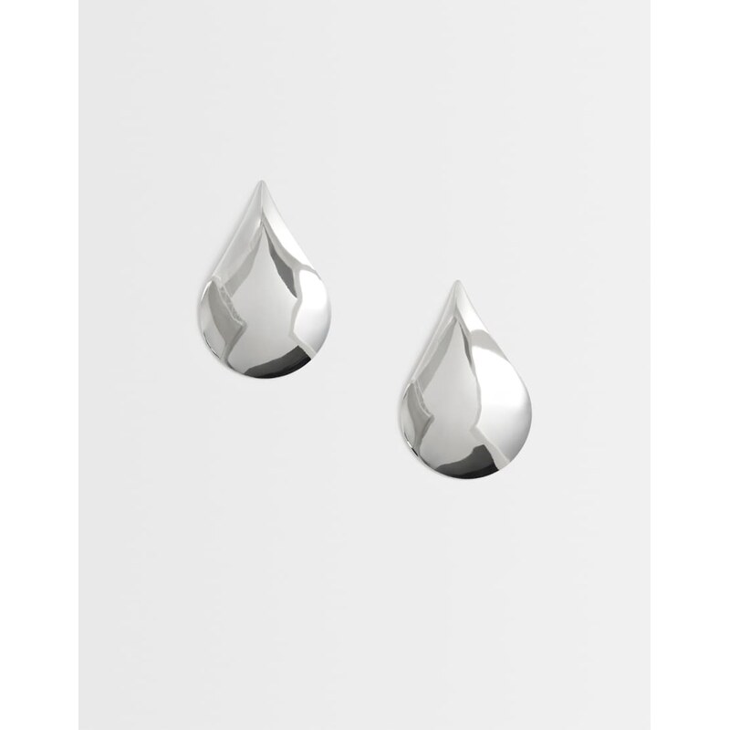Topshop Cher statement teardrop stud earrings in silver tone 115555072