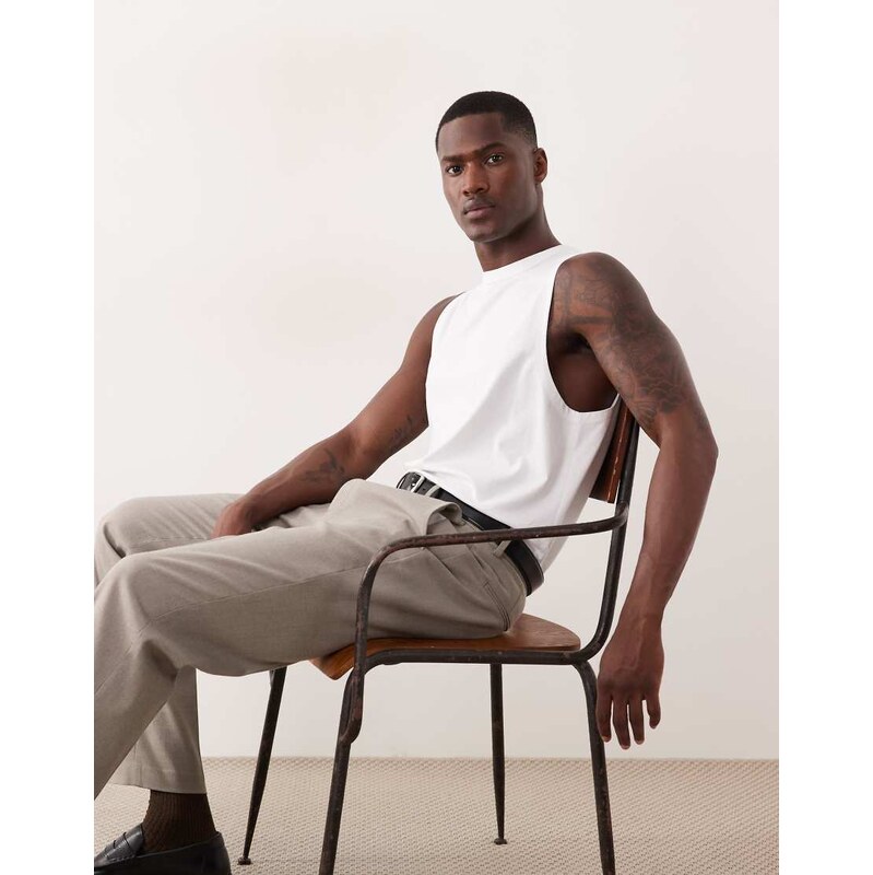 ASOS DESIGN breatheMAX Lite regular fit tank in white