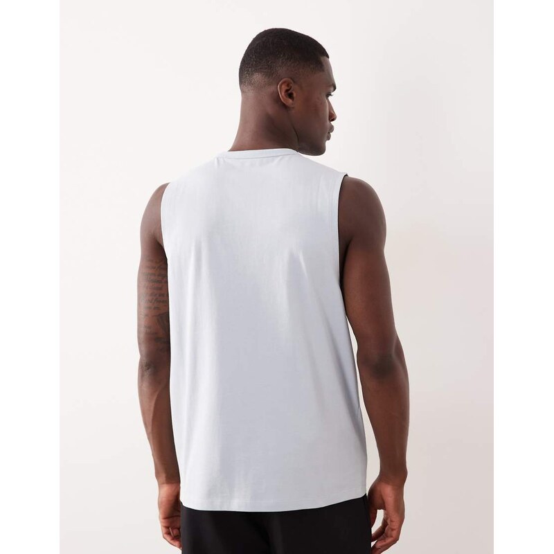 ASOS DESIGN breatheMAX Lite regular fit tank in blue cotton blend