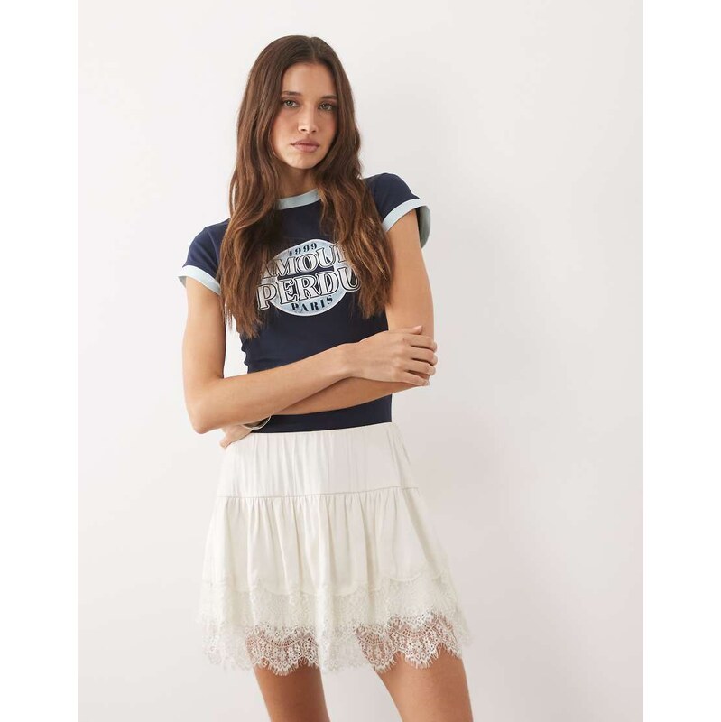 Abercrombie & Fitch boho ruffle rara skirt with built in shorts in 115555143