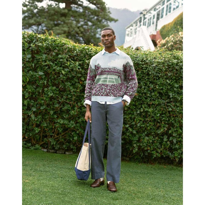 Abercrombie & Fitch baggy pull on trousers in navy