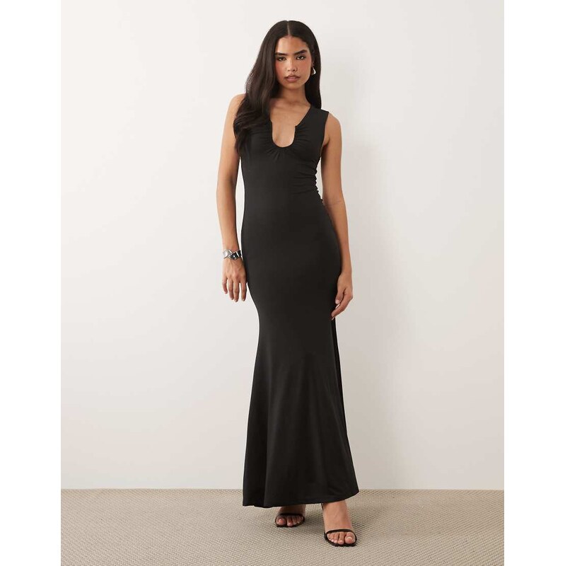 ASOS DESIGN hardware detail scoop neck sleeveless maxi fishtail