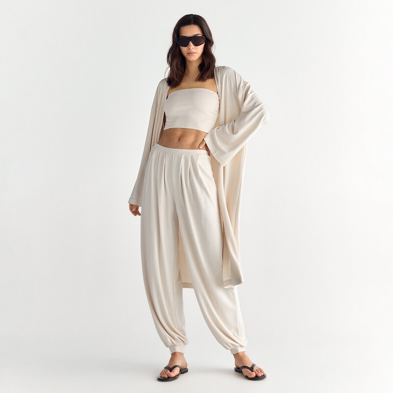 Reserved - Kimono s modalem - béžová 115555275