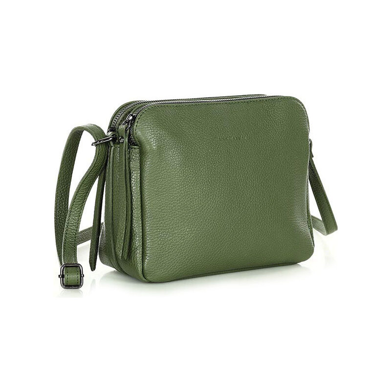 Kožená crossbody kabelka Mazzini MM410 zelená 85925892