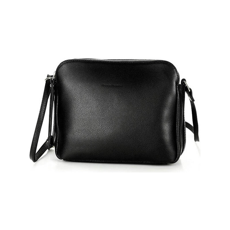 Kožená crossbody kabelka Mazzini MM410 černá 86723383
