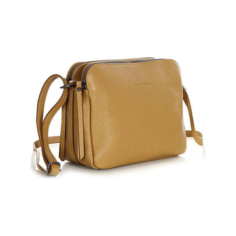 Marco Mazzini Kožená crossbody kabelka Mazzini MM410 camel