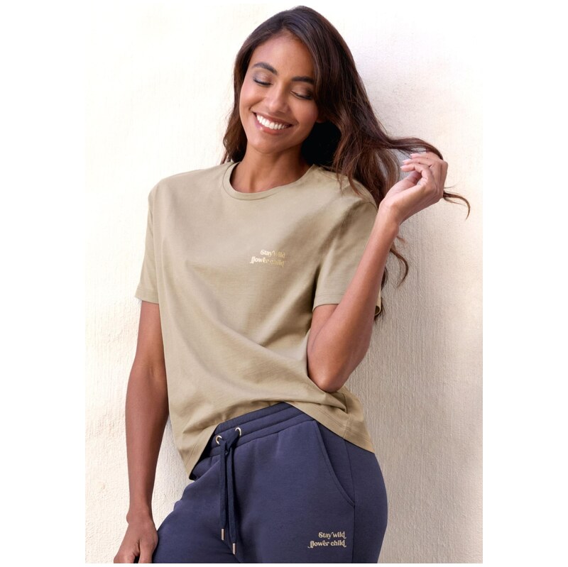 LASCANA Tričko zlatá / khaki 115558169