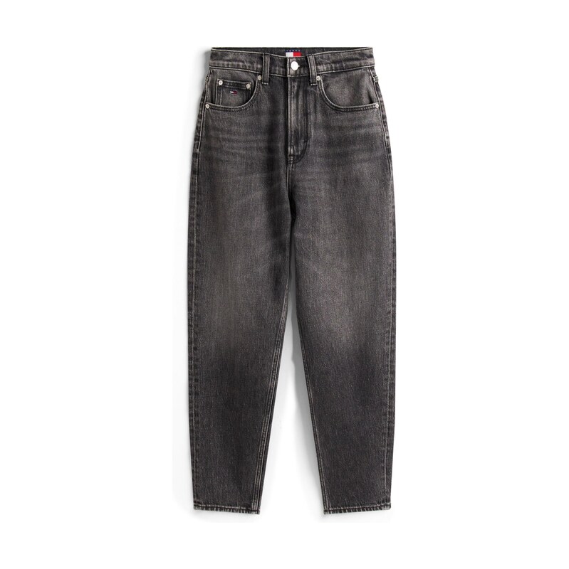 Tommy Jeans Džíny Ultra High Rise Mom Tapered Leg Black šedá