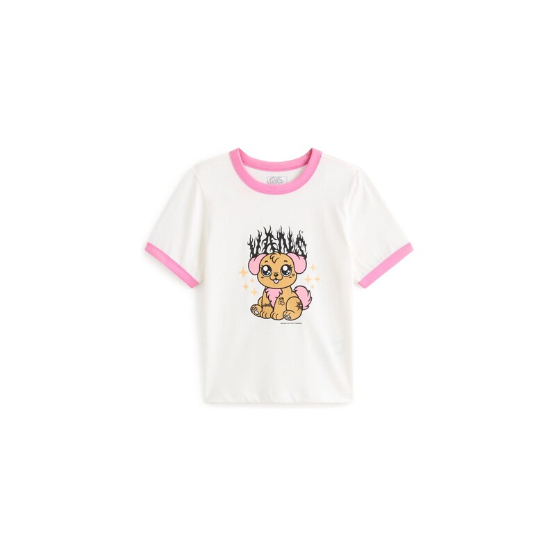 VANS Tričko Puppy Ringer pueblo / světle růžová / černá / bílá 115558347