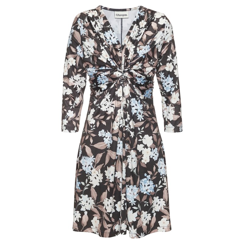LASCANA Šaty tmavě béžová / světlemodrá / černá / bílá