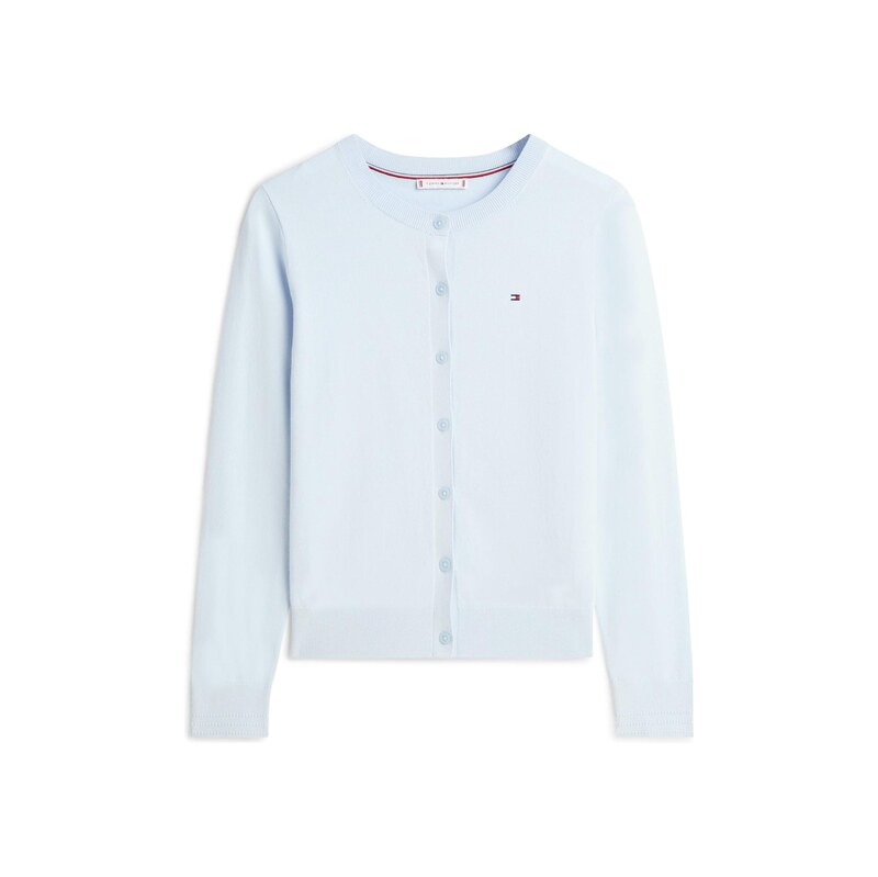 TOMMY HILFIGER Kardigan 'Fine' pastelová modrá