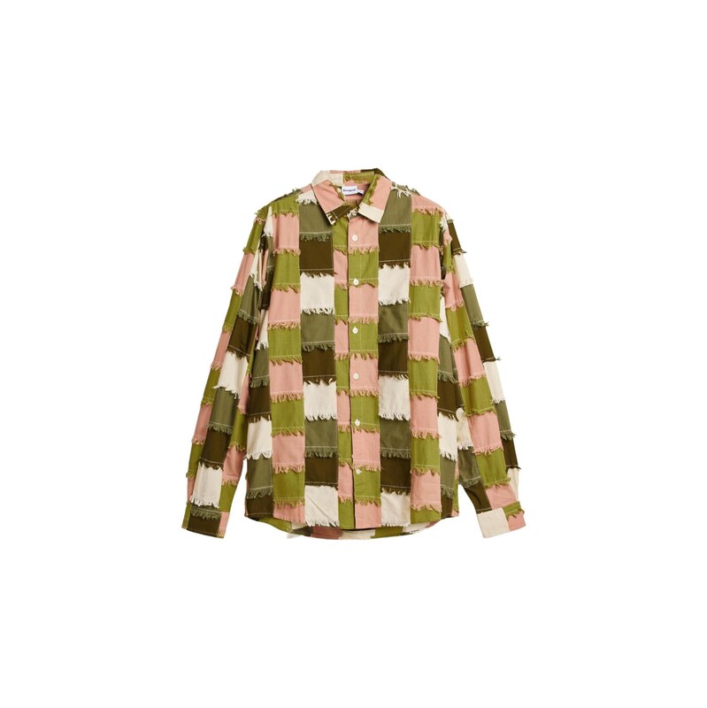 Desigual Košile krémová / zelená / olivová / růže